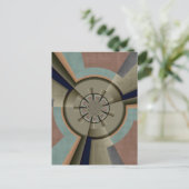 Moderne Abstrakte Farbharmonie Fraktal Kunst Grafi Postkarte (Stehend Vorderseite)