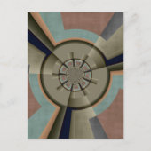 Moderne Abstrakte Farbharmonie Fraktal Kunst Grafi Postkarte (Vorderseite)