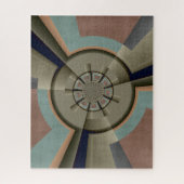 Moderne Abstrakte Farbharmonie Fraktal Kunst Grafi Puzzle (Vertikal)