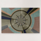 Moderne Abstrakte Farbharmonie Fraktal Kunst Grafi Puzzle (Horizontal)