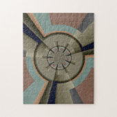 Moderne Abstrakte Farbharmonie Fraktal Kunst Grafi Puzzle (Vertikal)