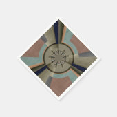 Moderne Abstrakte Farbharmonie Fraktal Kunst Grafi Serviette (Ecke)