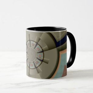 Moderne abstrakte Farbharmonie Fraktal Kunst Grafi Tasse