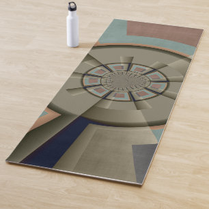 Moderne abstrakte Farbharmonie Fraktal Kunst Grafi Yogamatte
