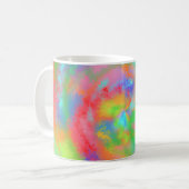 MODERNE ABSTRAKTE FARBIGE RAINBOW KAFFEETASSE (Vorderseite Links)