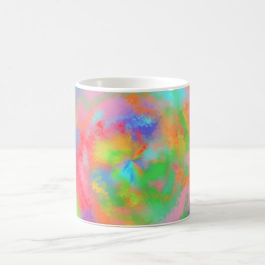 MODERNE ABSTRAKTE FARBIGE RAINBOW KAFFEETASSE (Mittel)