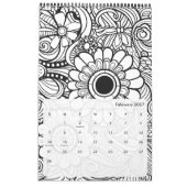 Moderne Abstrakte Farbmuster - Schwarz-weiß Kalender (Feb 2027)