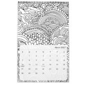 Moderne Abstrakte Farbmuster - Schwarz-weiß Kalender (Mär 2027)