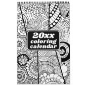 Moderne Abstrakte Farbmuster - Schwarz-weiß Kalender (Titelbild)