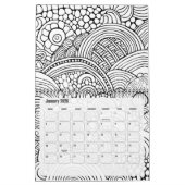 Moderne Abstrakte Farbmuster - Schwarz-weiß Kalender (Jan 2026)