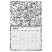 Moderne Abstrakte Farbmuster - Schwarz-weiß Kalender (Mär 2026)