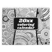 Moderne Abstrakte Farbmuster - Schwarz-weiß Kalender (Titelbild)