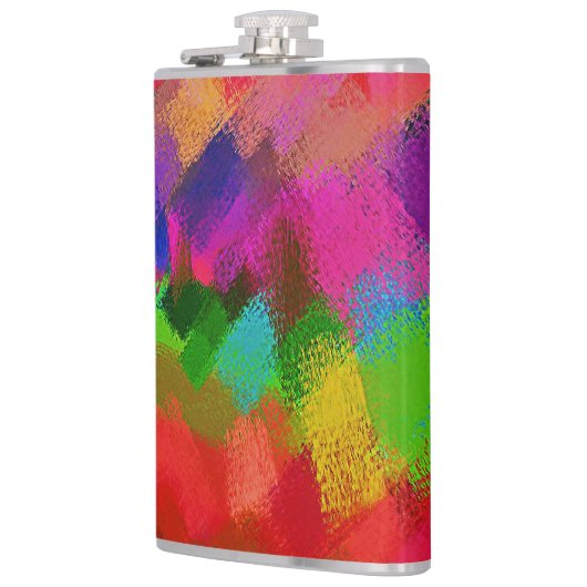 Moderne Abstrakte Farbpinke Flachmann (Links)