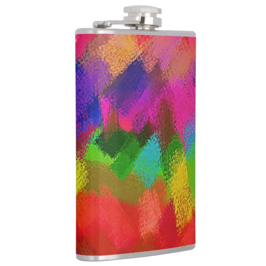 Moderne Abstrakte Farbpinke Flachmann (Rechts)