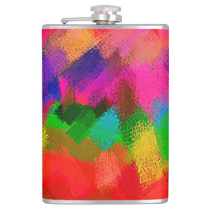 Moderne Abstrakte Farbpinke Flachmann