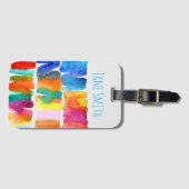 Moderne abstrakte Farbrippen Gepäckanhänger (Vorderseite (Horizontal))