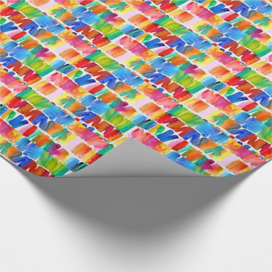Moderne abstrakte Farbrippen Geschenkpapier (Ecke)