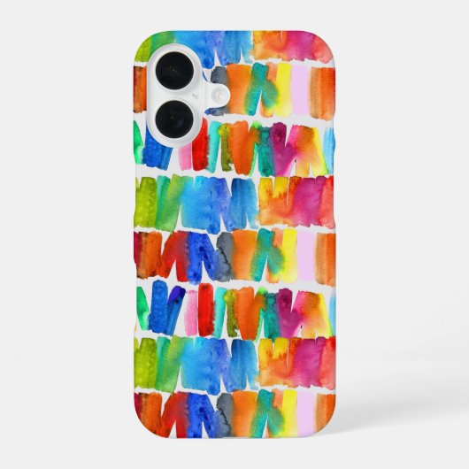 Moderne abstrakte Farbrippen iPhone 16 Hülle (Rückseite)