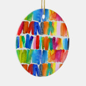 Moderne abstrakte Farbrippen Keramik Ornament (Rechts)