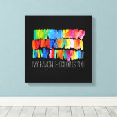 Moderne abstrakte Farbrippen Leinwanddruck (Insitu (Holzboden))