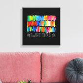 Moderne abstrakte Farbrippen Leinwanddruck (Insitu (Wohnzimmer))