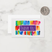 Moderne abstrakte Farbrippen Mitteilungskarte (Vorderseite/Rückseite Beispiel)