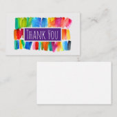 Moderne abstrakte Farbrippen Mitteilungskarte (Vorne/Hinten)