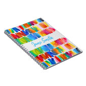 Moderne abstrakte Farbrippen Notizblock (Rechte Seite)