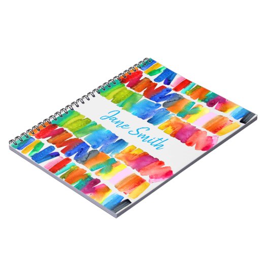 Moderne abstrakte Farbrippen Notizblock (Linke Seite)