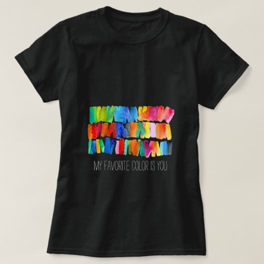 Moderne abstrakte Farbrippen T-Shirt (Design vorne)
