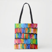 Moderne abstrakte Farbrippen Tasche (Vorderseite)