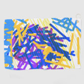 Moderne abstrakte Farbspritzer Golfhandtuch (Horizontal)
