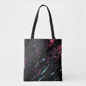 Moderne abstrakte Farbspritzer-Monogramm-Name Tasche (Vorderseite)