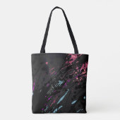 Moderne abstrakte Farbspritzer-Monogramm-Name Tasche (Rückseite)