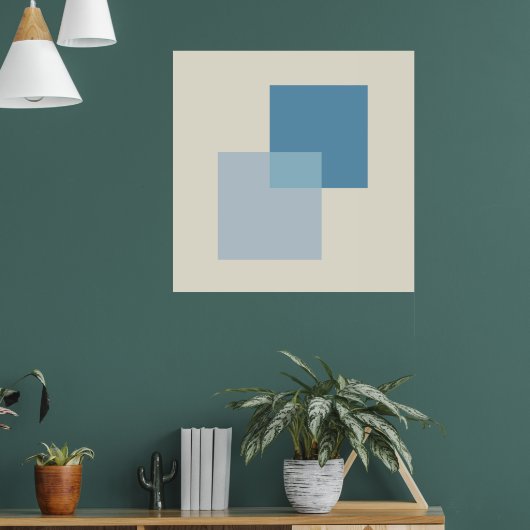 Moderne Abstrakte Farbtöne, Minimalistisches Desig Poster (Wohnzimmer 1)