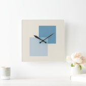 Moderne Abstrakte Farbtöne, Minimalistisches Desig Quadratische Wanduhr (Zuhause)