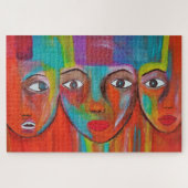 Moderne Abstrakte Farbtöne Puzzle (Horizontal)