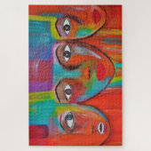 Moderne Abstrakte Farbtöne Puzzle (Vertikal)