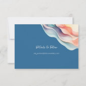 Moderne Abstrakte Farbwelle, Foto Save The Date (Rückseite)