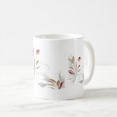 Moderne Abstrakte Feather-Blätter - Minimalistisch Kaffeetasse (VorderseiteRechts)