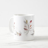 Moderne Abstrakte Feather-Blätter - Minimalistisch Kaffeetasse (Vorderseite Links)