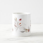 Moderne Abstrakte Feather-Blätter - Minimalistisch Kaffeetasse (Mittel)