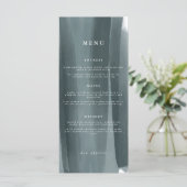 Moderne Abstrakte feierliche Hochzeit | Menü Menükarte (Stehend Vorderseite)