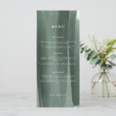 Moderne Abstrakte feierliche Hochzeit | Menükarte (Stehend Vorderseite)