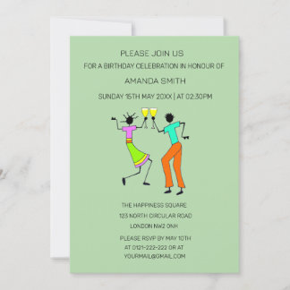 Moderne abstrakte Feiern und Beifall zum Geburtsta Einladung