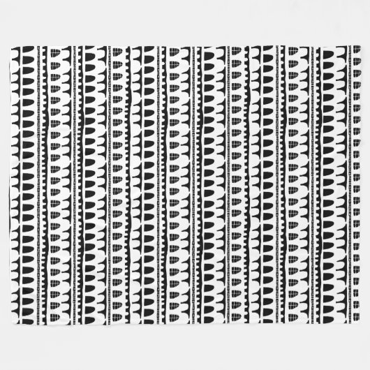 Moderne abstrakte Fenster mit schwarzer Grafik Fleecedecke (Vorderseite (Horizontal))