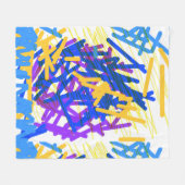 Moderne abstrakte festliche Farbspritzer Fleecedecke (Vorderseite (Horizontal))