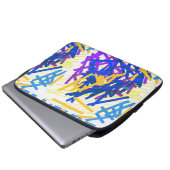 Moderne abstrakte festliche Farbspritzer Laptopschutzhülle (Vorne Knopf)