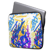 Moderne abstrakte festliche Farbspritzer Laptopschutzhülle (Vorderseite Links)