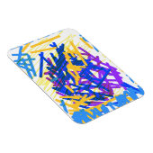 Moderne abstrakte festliche Farbspritzer Magnet (Rechte Seite)